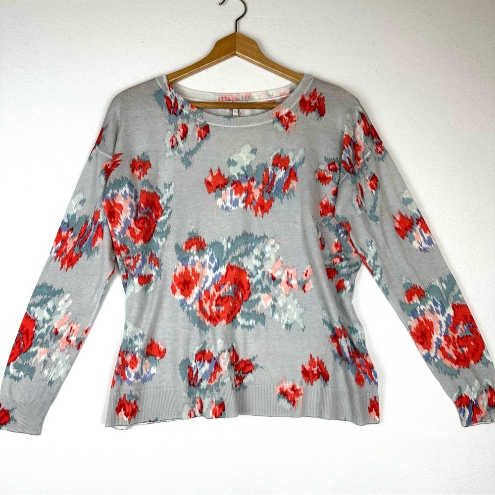 Joieâ Eloisa Watercolor Floral Sweater Office Cottagecore